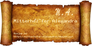 Mitterhöfer Alexandra névjegykártya