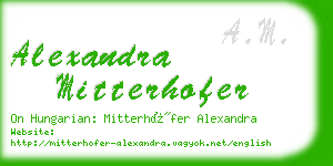 alexandra mitterhofer business card